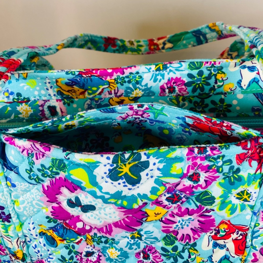 🌷Vera Bradley Disney Ariel Floral Small Tote Bag Purse Spring Break - Picture 5 of 5